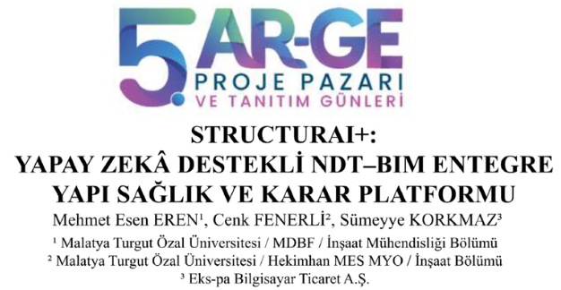 YAPAY ZEKA DESTEKLİ NDT (Tahribatsız Betonarme Test Sistemleri) – BIM ENTEGRE YAPI SAĞLIK VE KARAR PLATFORMU (Anadolu Üniversiteler Birliği)